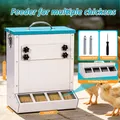 Mangeoire à poulets en métal anti-perte 4 orifices – Couleur 1 set