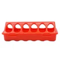 Mangeoire anti-déversement multi-trous pour cailles et poulets – Couleur Red