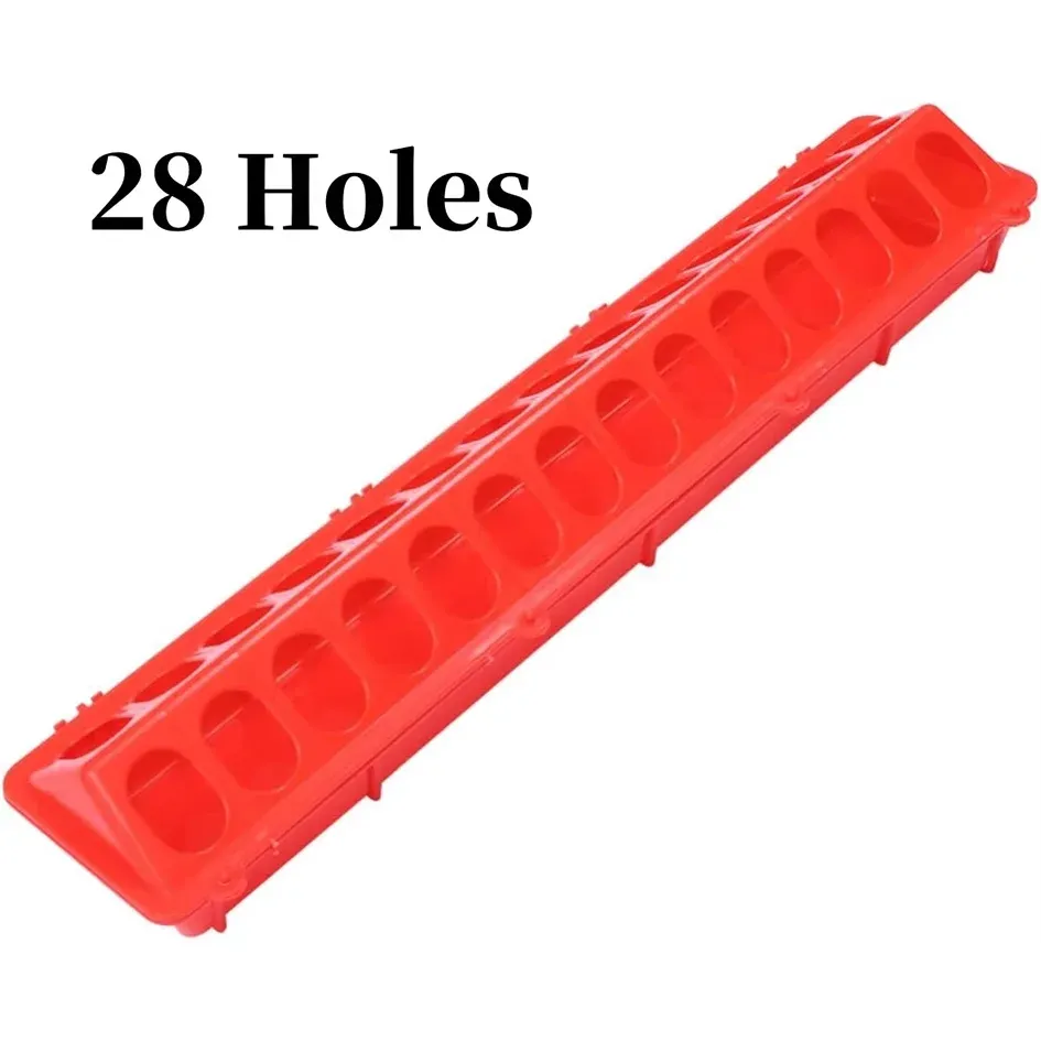 Mangeoire au sol en plastique 28 trous double rangée
