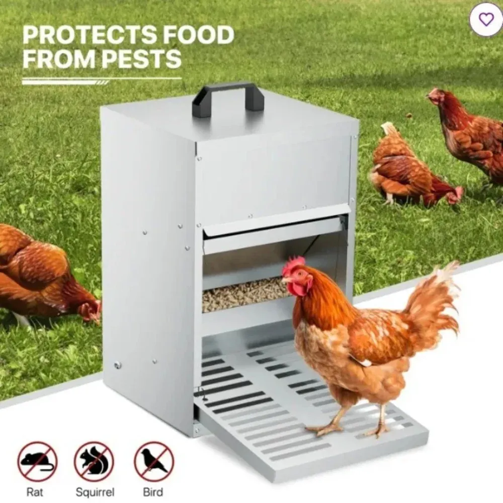 Mangeoire automatique à pédale 5 kg anti-déchets mains libres