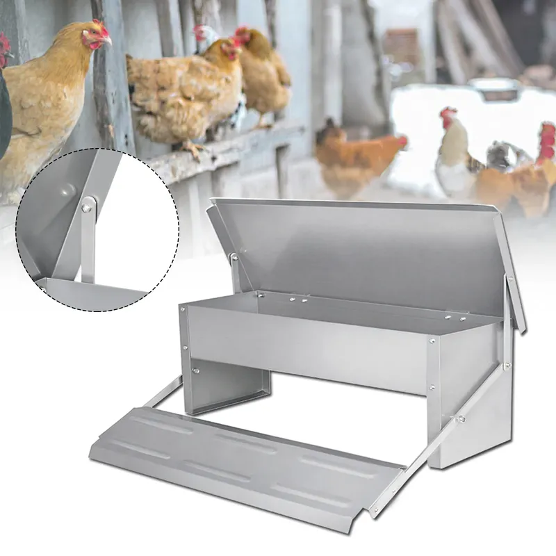 Mangeoire automatique à pédale en acier galvanisé 5 kg