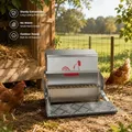 Mangeoire automatique à pédale en acier galvanisé sans gaspillage – 1