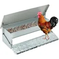 Mangeoire automatique à pédale galvanisée avec couvercle inox – 1