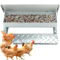 Mangeoire automatique à pédale galvanisée avec couvercle inox – 2