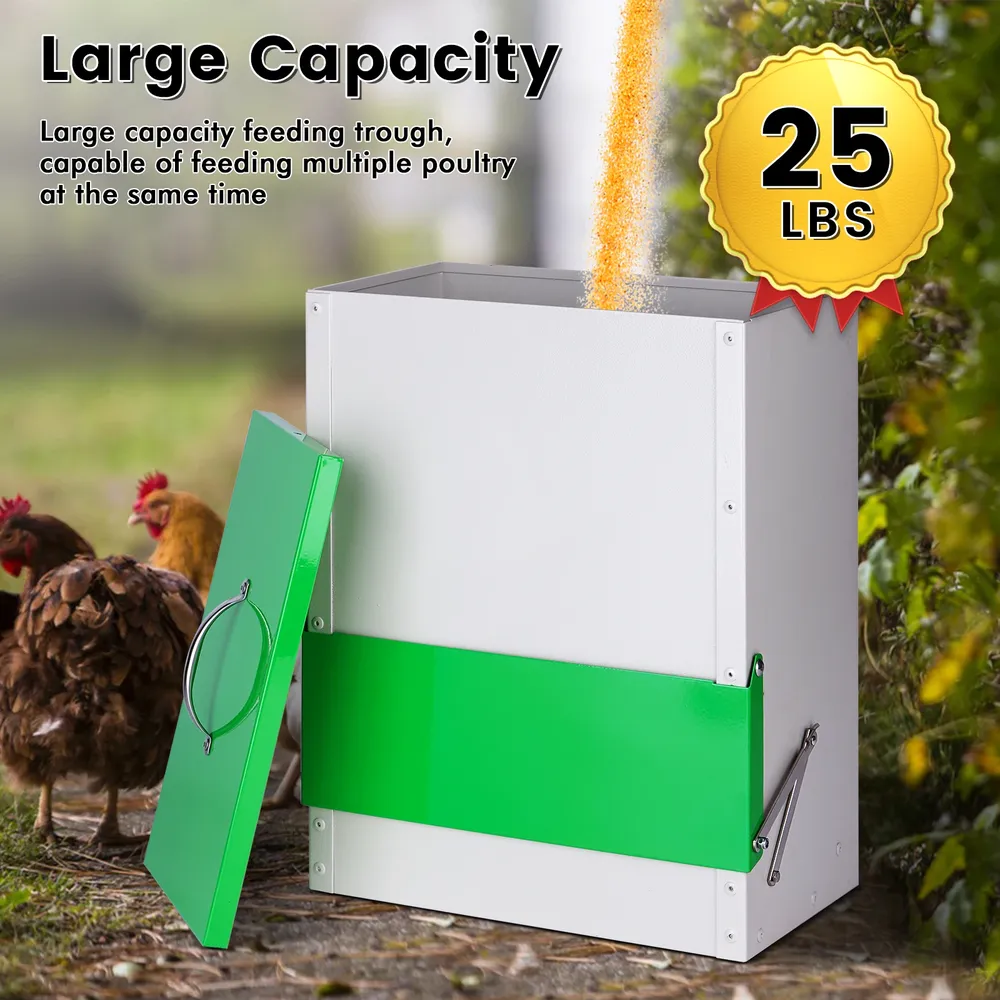 Mangeoire en métal grande capacité 25 LBS résistante intempéries