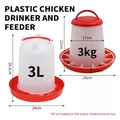 Mangeoire et abreuvoir automatiques pour volailles 3 kg et 3 L – Couleur feeder and waterer