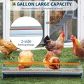 Mangeoire poulet galvanisée métal avec drainage – 4
