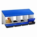 Nichoir à œufs avec collecte automatique pour poules et canards – Couleur Blue 4 Grids