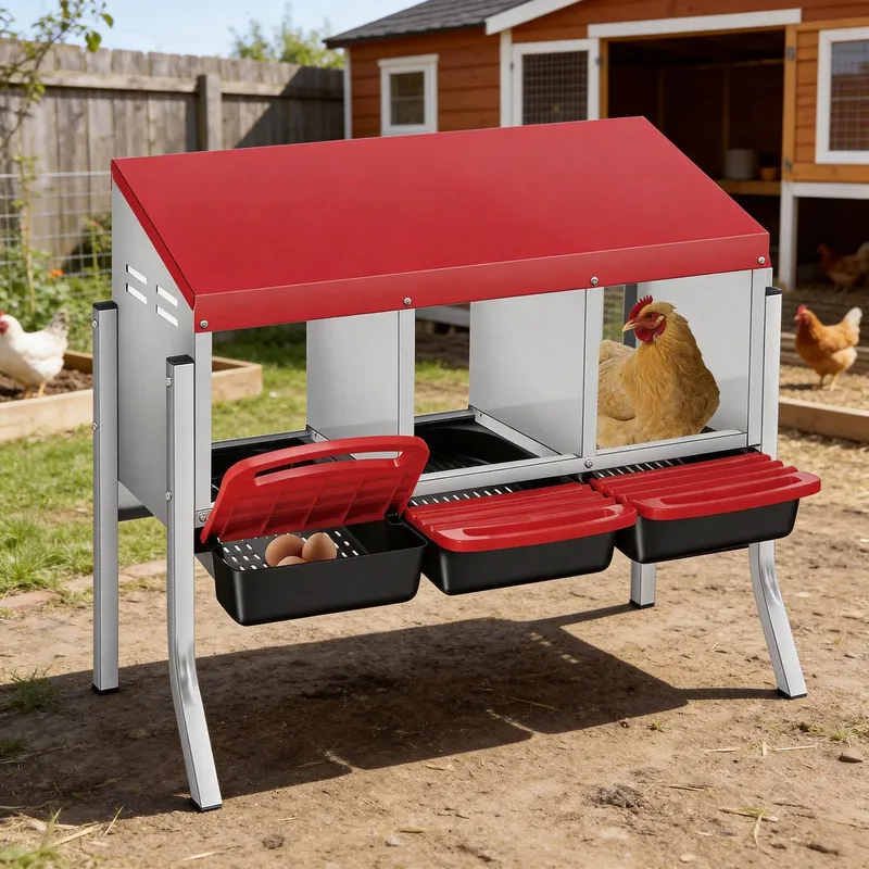 Nichoir à œufs avec collecte automatique pour poules et canards