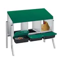 Nichoir à œufs avec collecte automatique pour poules et canards – Couleur Green 3 Grids - Legs
