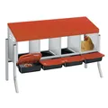 Nichoir à œufs avec collecte automatique pour poules et canards – Couleur Orange 4 Grids - Legs