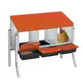 Nichoir à œufs avec collecte automatique pour poules et canards – Couleur Orange 3 Grids - Legs