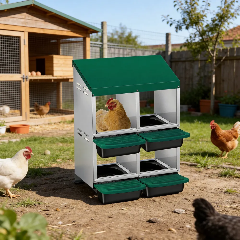 Nichoir à œufs avec collecte automatique pour poules et canards