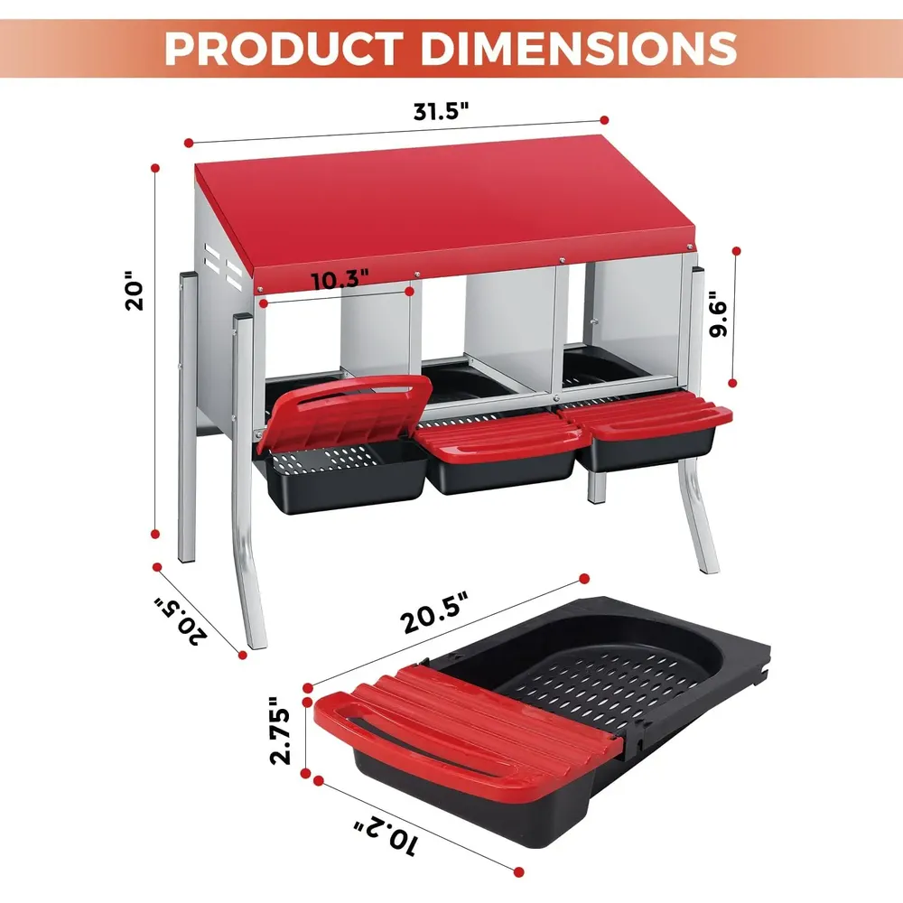 Nichoir à œufs avec collecte automatique pour poules et canards
