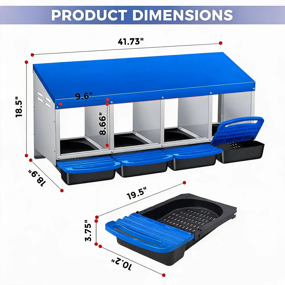 Nichoir à œufs avec collecte automatique pour poules et canards