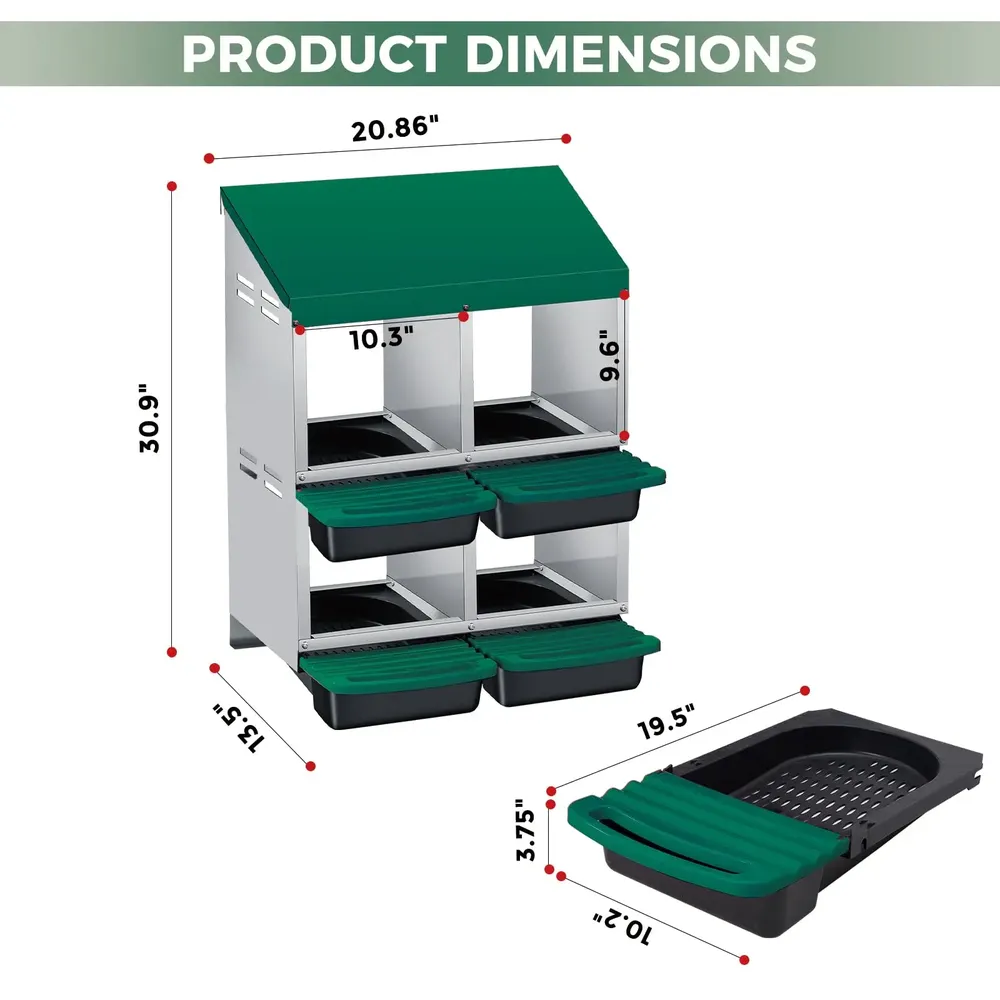 Nichoir à œufs avec collecte automatique pour poules et canards
