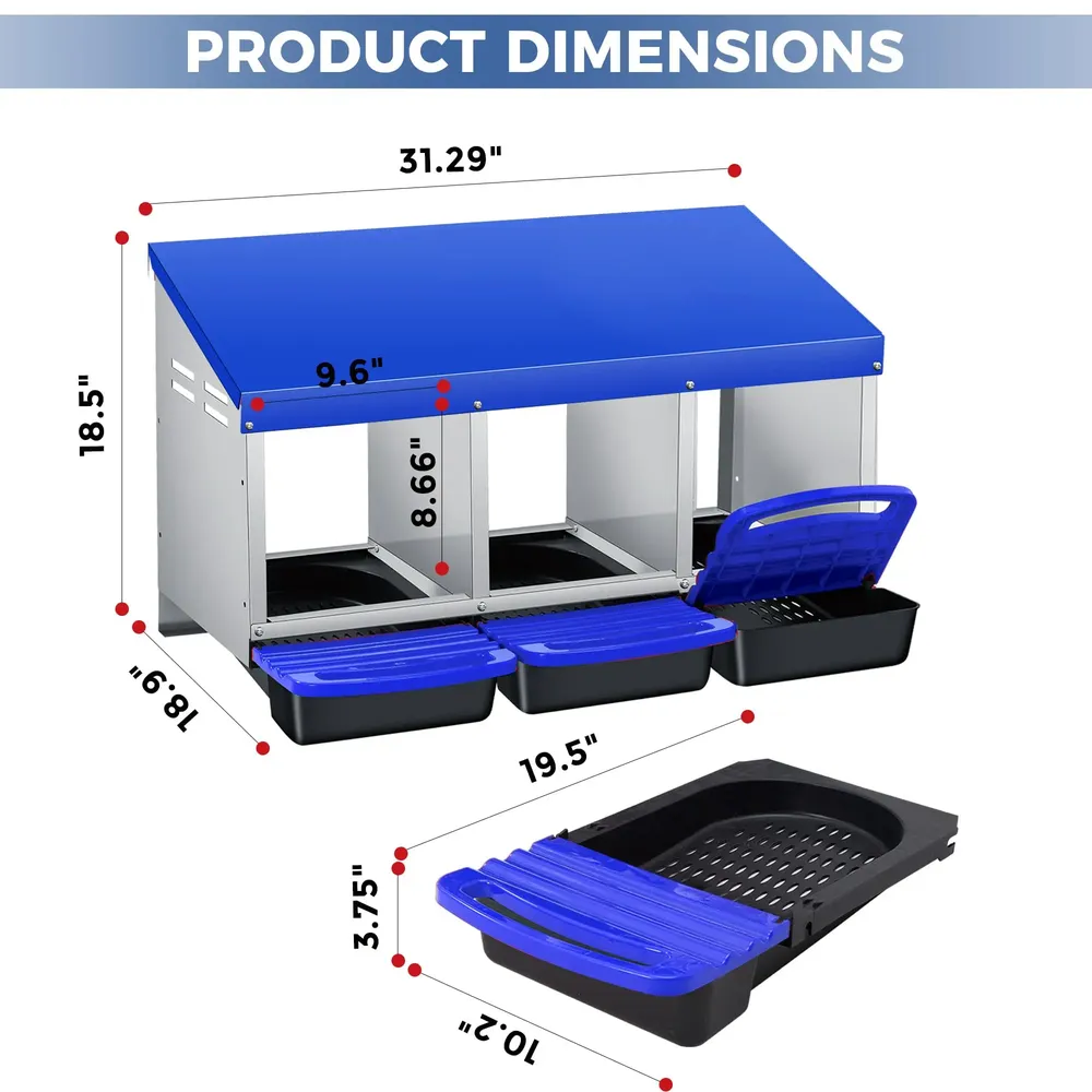 Nichoir à œufs avec collecte automatique pour poules et canards