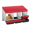 Nichoir à œufs avec collecte automatique pour poules et canards – Couleur Red 3 Grids