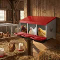 Nichoir à poules 3 compartiments 48 à 53 cm acier galvanisé – 6