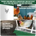Nichoir à poules acier galvanisé 10 compartiments antirouille avec roulettes – 5
