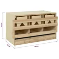 Nichoir à poules bois 3 compartiments tiroir à œufs pliable – 6