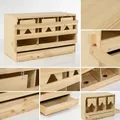 Nichoir à poules bois 3 compartiments tiroir à œufs pliable – 7