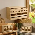 Nichoir à poules bois 3 compartiments tiroir à œufs pliable – 8