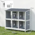 Nichoir bois poules 6 compartiments 2 perchoirs 102 cm – 3