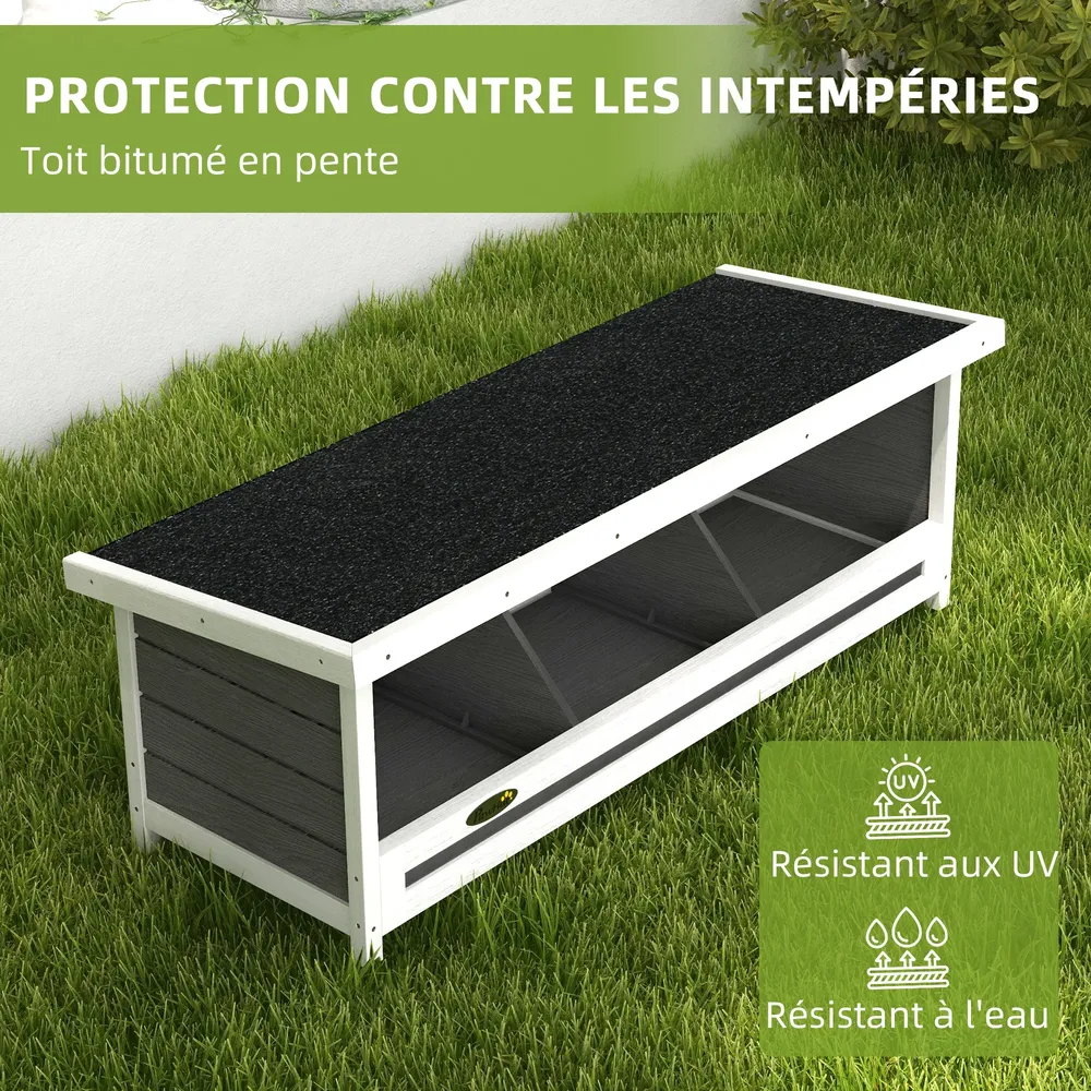 Nichoir en bois 3 compartiments toit asphalte imperméable
