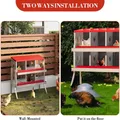 Nichoir en métal à 2 niveaux avec toit incliné – 8