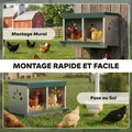 Nichoir en métal double compartiment plateau coulissant – 6