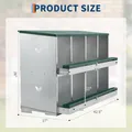 Nichoir métallique pour poulailler 3 à 8 compartiments – Couleur Green / 2-layer / 8 grids