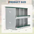 Nichoir métallique pour poulailler 3 à 8 compartiments – Couleur Green / 2-layer / 6 grids