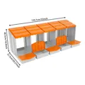 Nichoir mural à 5 compartiments avec collecte d'œufs – Couleur Orange