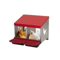 Nichoir poules 2 compartiments 48 à 53 cm acier galvanisé – 1