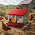 Nichoir poules 2 compartiments 48 à 53 cm acier galvanisé – 6
