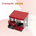 Nichoir poules 2 compartiments 48 à 53 cm acier galvanisé – Couleur Rouge