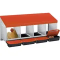 Nichoir poules acier galvanisé 4 compartiments avec plateau roulettes – 5