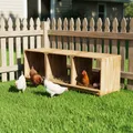 Nichoir poules bois 3 compartiments empêche œufs tomber – 4