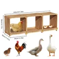 Nichoir poules bois 3 compartiments empêche œufs tomber – 6