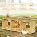 Nichoir poules bois 3 compartiments empêche œufs tomber – 7