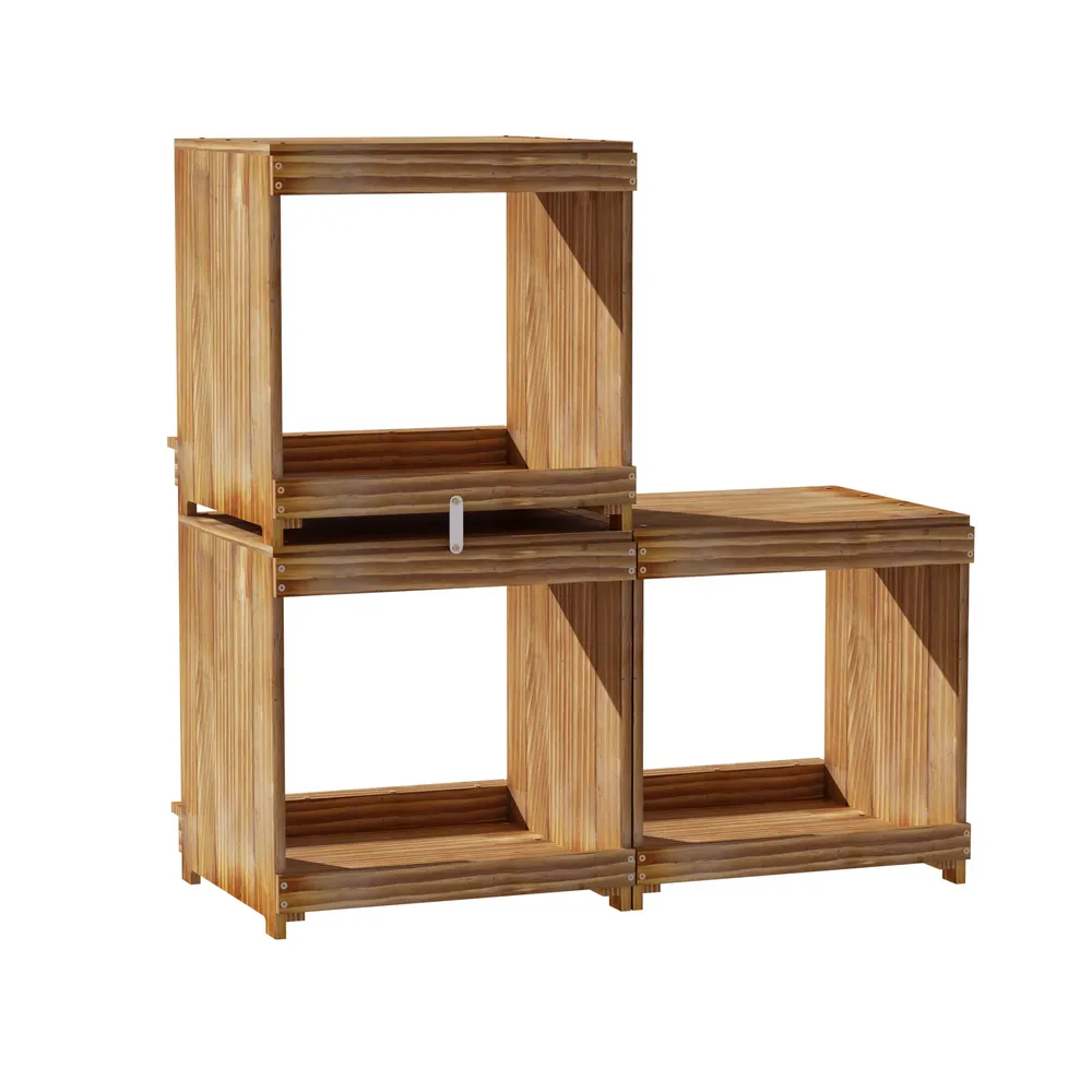 Nichoir poules bois 3 compartiments empêche œufs tomber