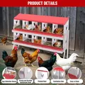 Nichoir poules métal 10 compartiments mural avec pieds – 5