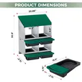 Nichoir poules métal 4 compartiments ventilé et antirouille – 8