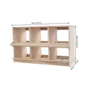Nichoir ventilé 2 niveaux 6 compartiments avec repose-pieds – 2