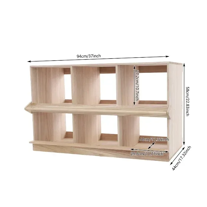 Nichoir ventilé 2 niveaux 6 compartiments avec repose-pieds