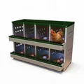 Nid à poules galvanisé 8 compartiments 2 niveaux roulettes – 2
