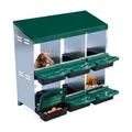 Nid d'œufs poules 6 compartiments métalliques à roulettes – 2