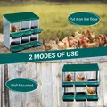 Nid d'œufs poules 6 compartiments métalliques à roulettes – 6