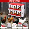 Nid d'œufs poules métal 2 niveaux avec plateau de collecte amovible – 8